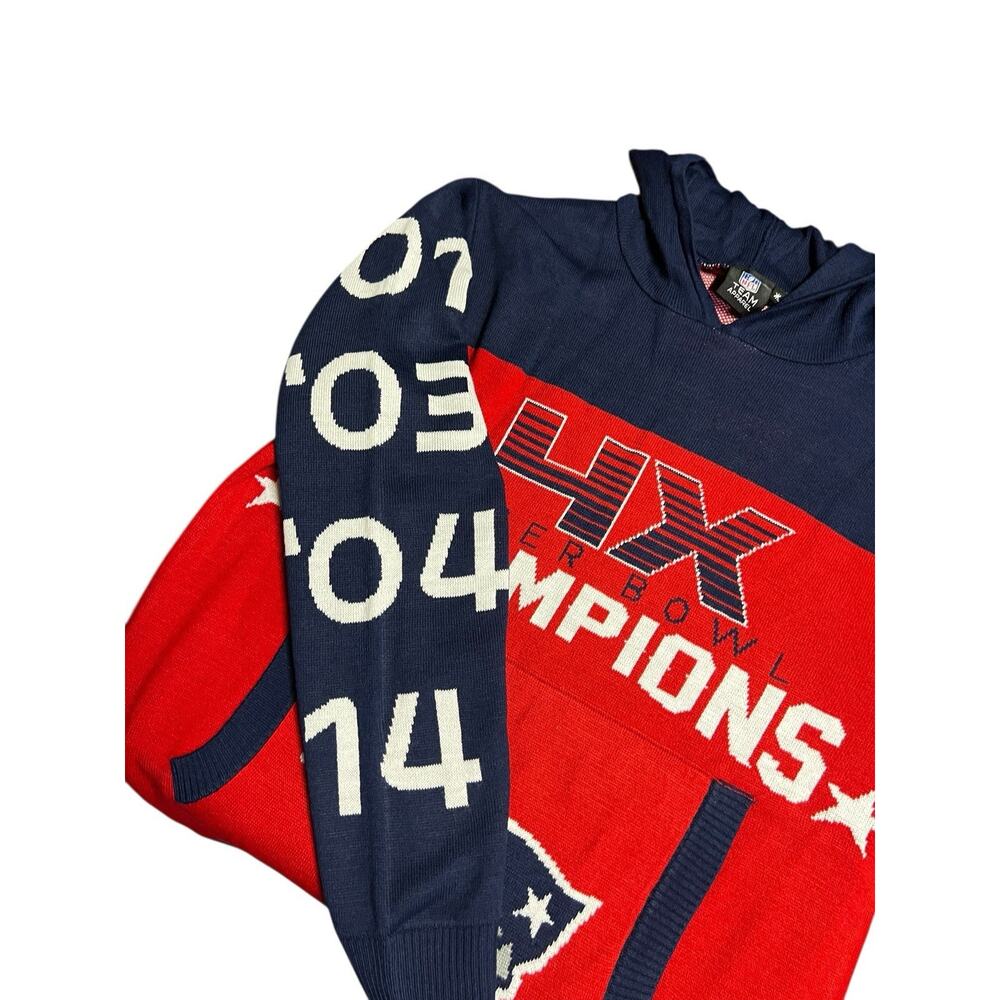 NFL New England Patriots 4x Champions M Commemorative Hoodie Sweater NEW - Picture 11 of 13